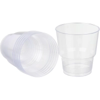 Стакан одноразовый 200мл Кристалл прозр. КОМУС 25шт/уп