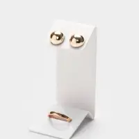 Подставка под серьги, кольцо, 4&times;5&times;9 см, толщина 1.5 мм, белая