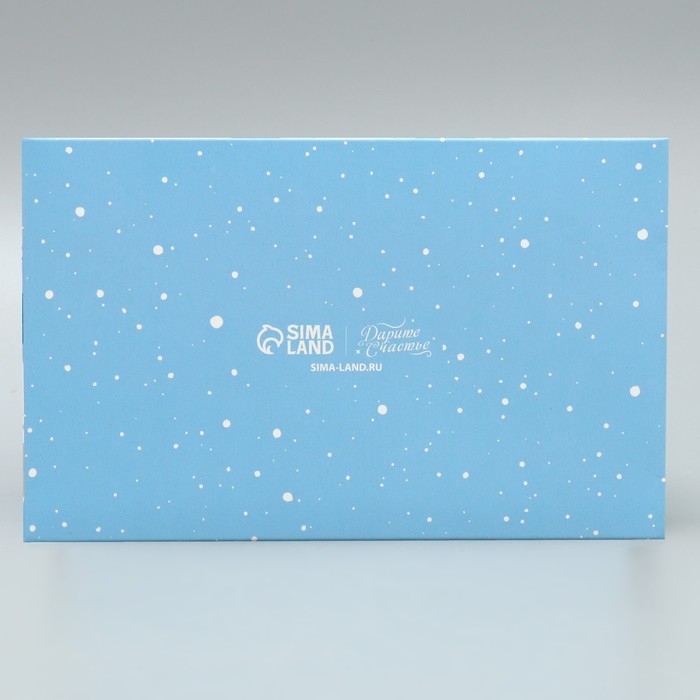 Коробка складная с двусторонним нанесением «Снежного Нового года», 16 х 10 х 10 см, Новый год Коробка складная с двусторонним нанесением «Снежного Нового года», 16 х 10 х 10 см, Новый год