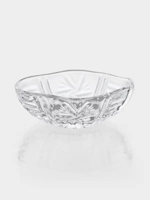 Икорница стеклянная  Икорница стеклянная "Лебедь" 13,5х8,7х13 см, прозрачная