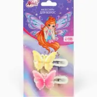 Заколка для волос «Бабочки» 2 шт, Винкс Заколка для волос «Бабочки» 2 шт, Винкс