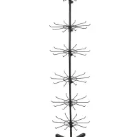 Вертушка, 6 ярусов по 10 крючков, 40&times;40&times;160 см, чёрная