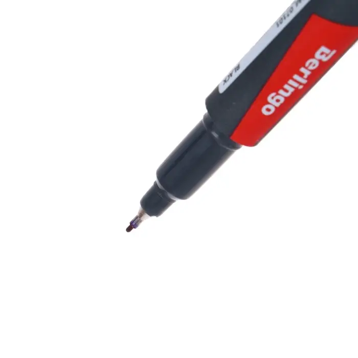 Маркер перманентный Berlingo, чёрный, двухсторонний, узел 1.0 мм/0.5 мм