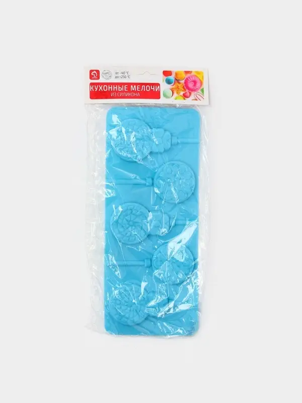 Форма для леденцов Доляна &laquo;Улыбка&raquo;, силикон, 25&times;9.5 см, 5 ячеек, с палочками, МИКС