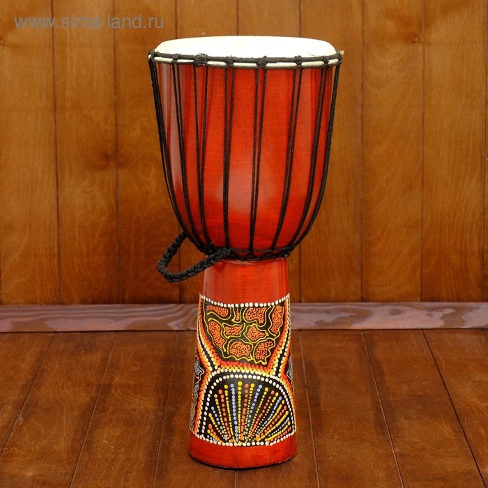 Сувенирный музыкальный инструмент барабан джембе Сувенирный музыкальный инструмент барабан джембе "Цветной" 50х23х23 см МИКС