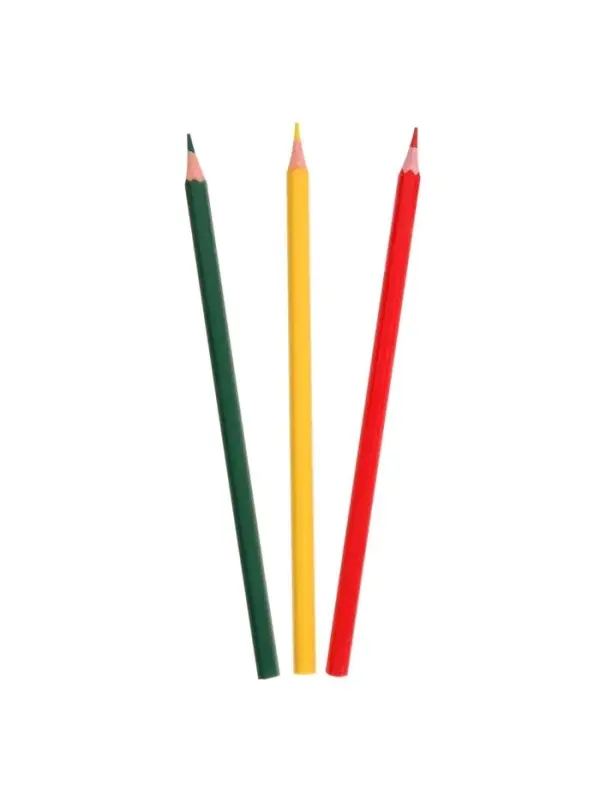 Карандаши Calligrata, цветные 12 цветов, эконом, заточенные, шестигранные, пластиковые