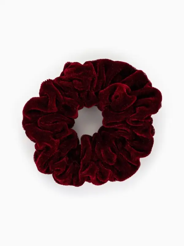 Резинка для волос «Орбита», джемма бархат, 10 см, бордовая