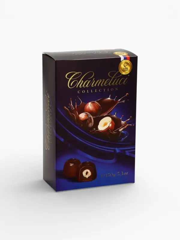 Подарочные конфеты в тёмном шоколаде с фундуком, 150 г