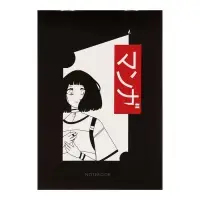 Блокнот А5, 40 листов в клетку на скрепке "Анимэ", обложка мелованный картон, блок офсет, МИКС