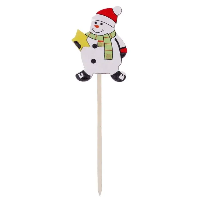 Топпер для торта новогодний, 20×5×0.5 см, МИКС Топпер для торта новогодний, 20×5×0.5 см, МИКС