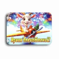 Магнит новогодний набор 6 шт. 2027 &laquo;С Новым Годом&raquo; 4.5&times;6.3 см
