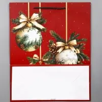 Пакет подарочный новогодний ламинированный, «Новогодние игрушки» , 26×12×32 см Пакет подарочный новогодний ламинированный, «Новогодние игрушки» , 26×12×32 см