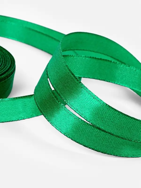 Лента атласная, 12 мм, 23&plusmn;1 м, насыщенно-зелёная №С1123