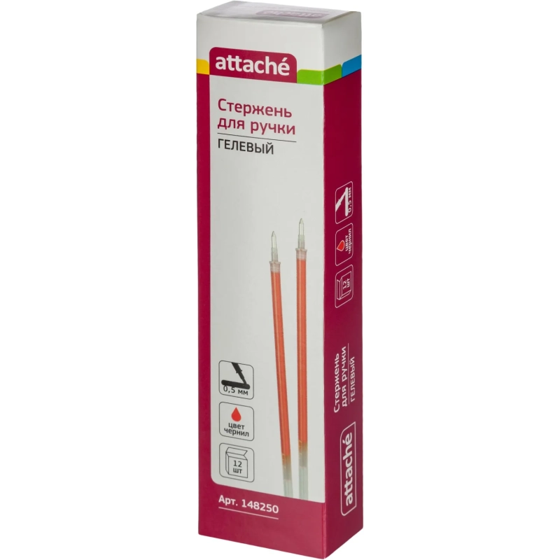 Стержень гелевый 139мм Attache красный 0,5мм
