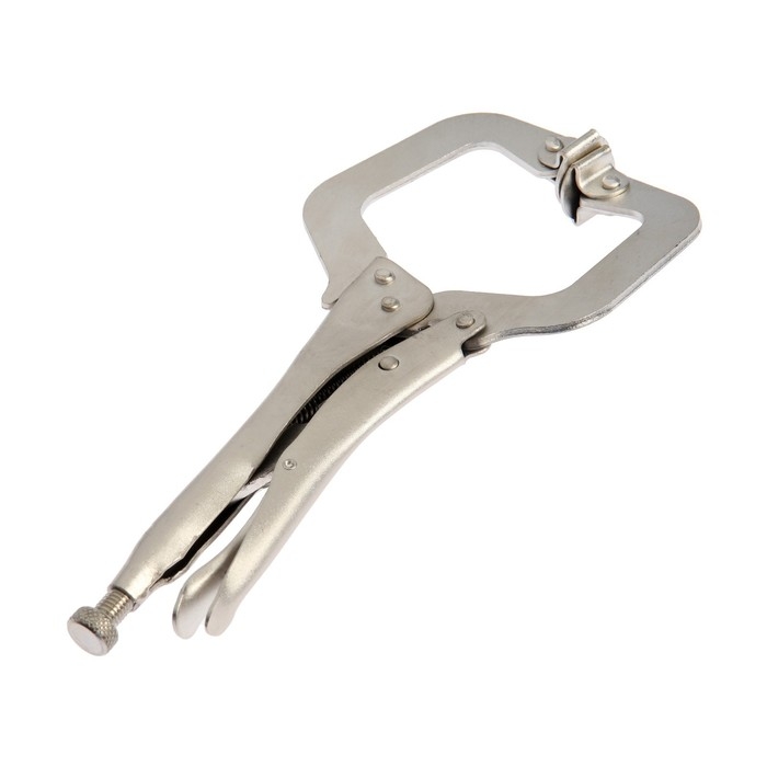 Зажим ручной ТУНДРА, точечный захват, подвижные губки, с фиксатором, 275 мм Зажим ручной ТУНДРА, точечный захват, подвижные губки, с фиксатором, 275 мм