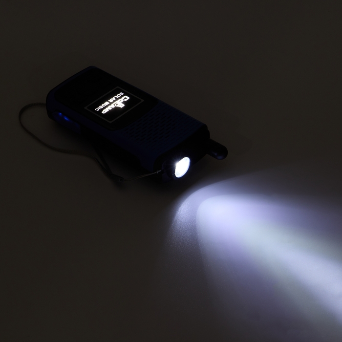 Фонарь аккумуляторный, 1500 мАч, радио, колонка, с солнечной батареей, синий Фонарь аккумуляторный, 1500 мАч, радио, колонка, с солнечной батареей, синий