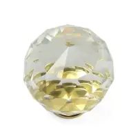 Ручка-кнопка CAPPIO "Алмаз", стеклянная, d=40 мм, 8 шт.