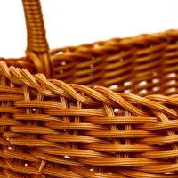 Корзина пластик 32 х 25 х 21 см, ручка17 см коричневый