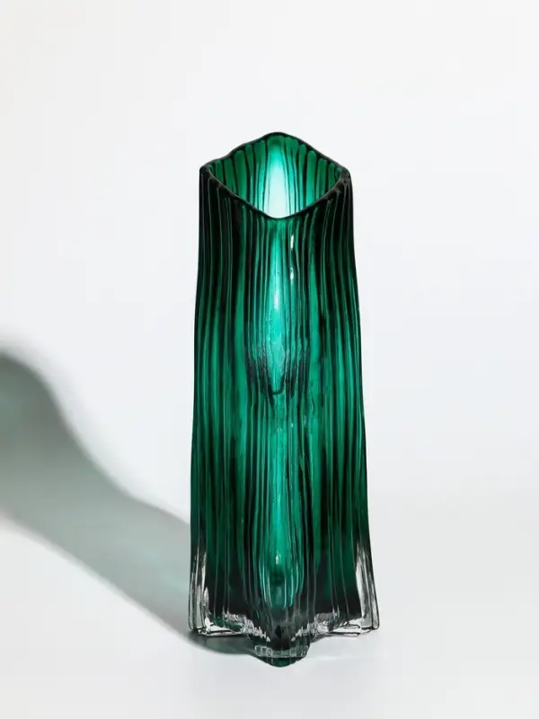 Ваза стекло настольная "Мэнди" 28,5х17 см, зелёный