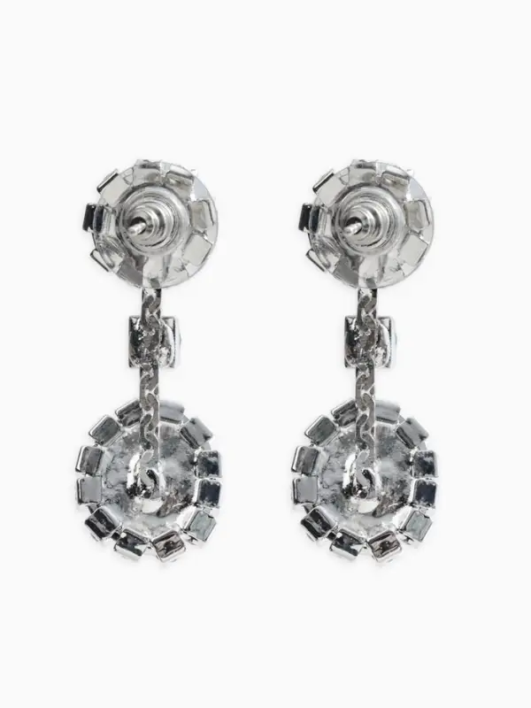 Набор 2 предмета: серьги, колье &laquo;Вечерний шик. Овал&raquo;, бело-ярко-синий в серебре