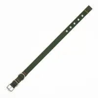 Брезентовый ошейник, 59.5&times;2.5 см, двухслойный, цвет хаки