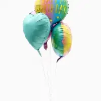 Воздушные шары фольгированны "Happy birthday", набор 5 штук