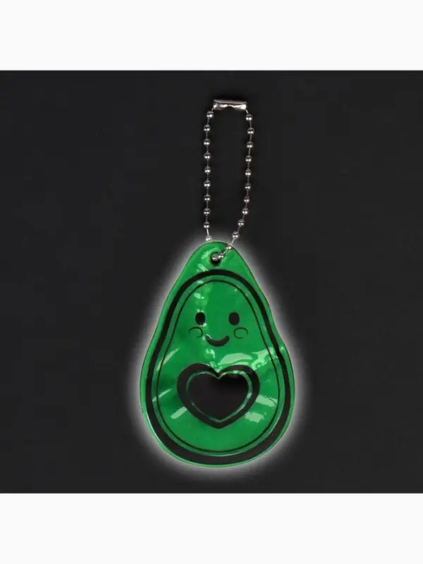 Светоотражающий элемент &laquo;Авокадо&raquo;, двусторонний, 4.1&times;6 см, зелёный