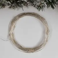 Гирлянда &laquo;Нить&raquo; 5 м, роса, IP65, серебристая нить, 50 LED, 8 режимов, от батареек АА&times;3, свечение белое