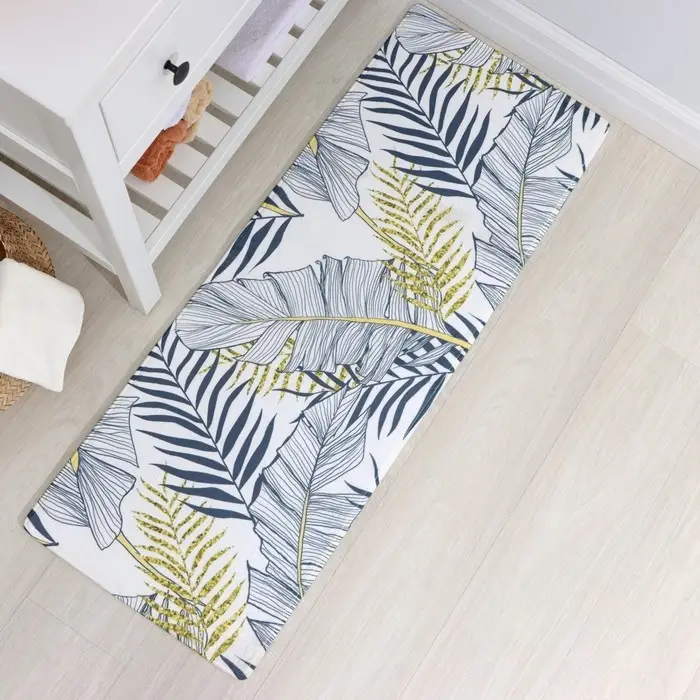 Коврик для ванной и туалета Доляна &laquo;Листья&raquo;, 45&times;120 см