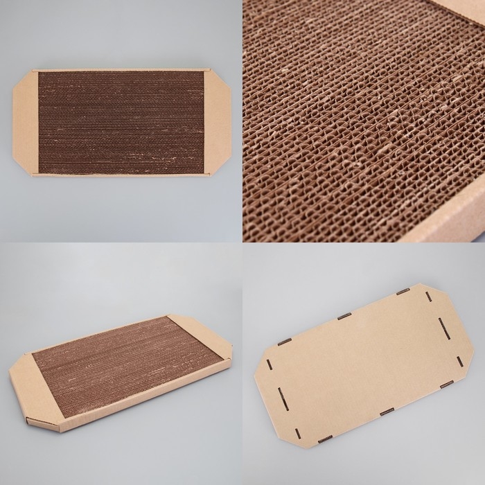 Когтеточка-лежанка для кошек "Пижон" из гофрокартона КРАФТ, 57 х 28,5 х 2,5 см