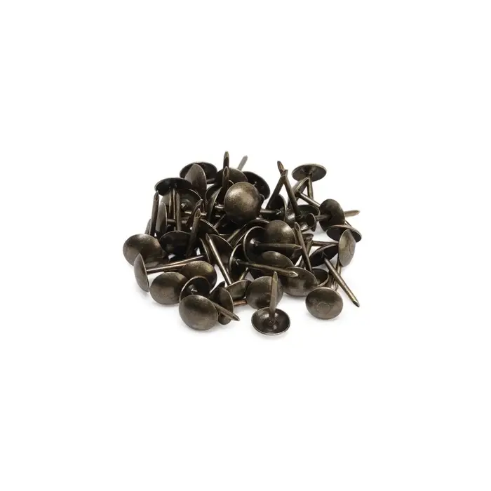 Гвозди ТУНДРА, декоративные, обивочные, 8×15 мм, бронза, фасовка 50 шт. Гвозди ТУНДРА, декоративные, обивочные, 8×15 мм, бронза, фасовка 50 шт.