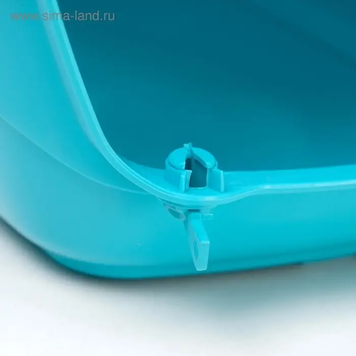 Переноска для животных до 12 кг &laquo;Пижон&raquo;, 49&times;33&times;32 см, металлическая дверь, пластик, белая, бирюзовая