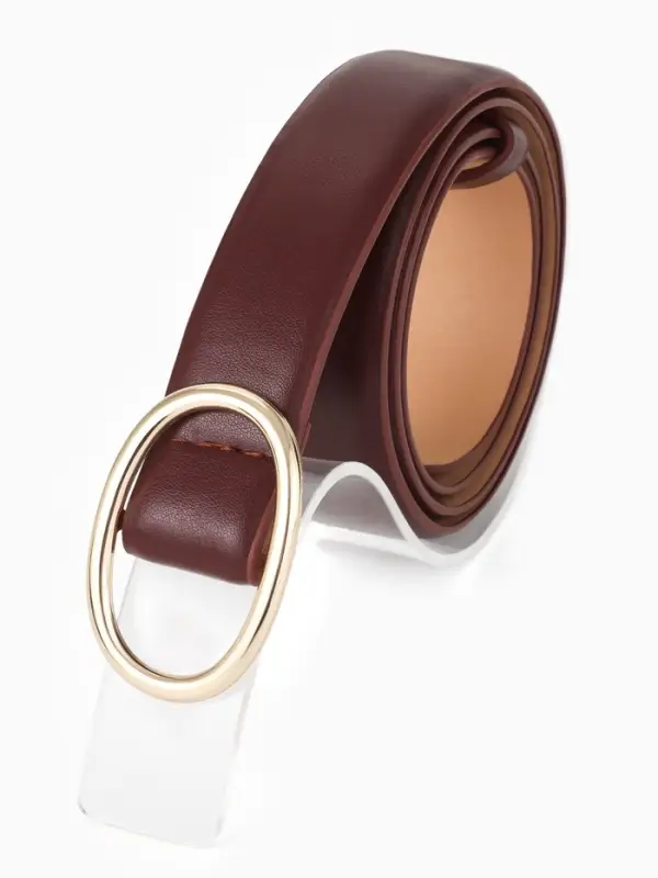 Ремень женский, затяжка, 3&times;110 см, пряжка золотистая, без винта, коричневый