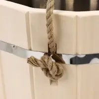Ведро-запарник для бани и сауны, 12 л, деревянное, нержавеющая вставка