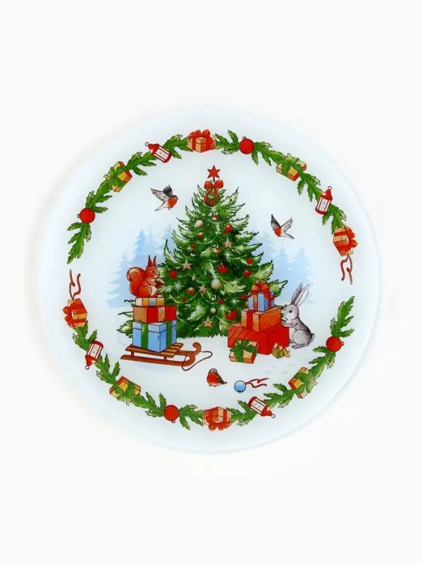 Тарелка плоская новогодняя «Зимняя сказка», d=20 см Тарелка плоская новогодняя «Зимняя сказка», d=20 см