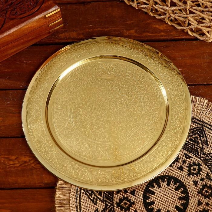Блюдо Блюдо "Роспись" латунь 24х24 см