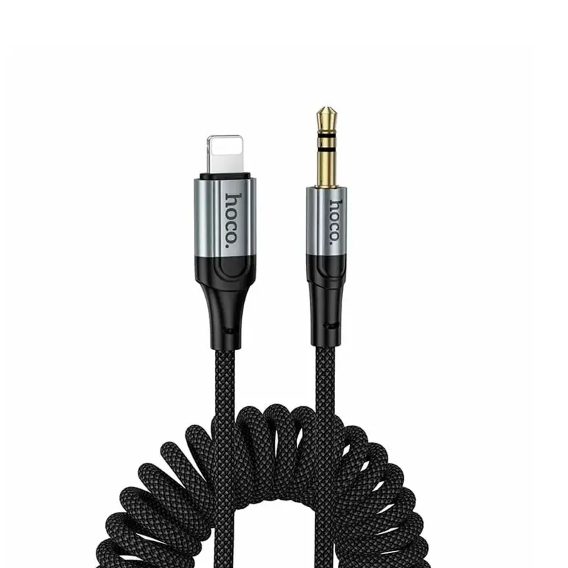 Кабель AUX на Lightning 1.5M UPA33A HOCO черный