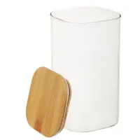 VETTA ЭКО Вуд Банка для хранения 1300мл, 18,5х10х10см, стекло, бамбук