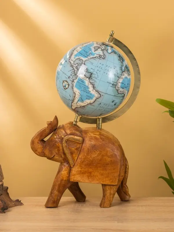 Глобус сувенирный, 25×16×36 см, подставка дерево