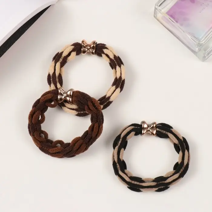 Резинка для волос Резинка для волос "Дженис" объём штрихи, 5,5 см, микс