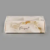 Коробка для 2 конфет с ячейками &laquo;Мрамор&raquo;, 10&times;6&times;3 см