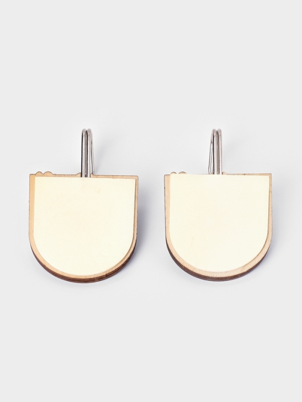 Набор самоклеящихся крючков Набор самоклеящихся крючков "Wooden animals ", 2 шт 7,7х2,2х4,6 см