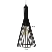 Светильник подвесной BayerLux &laquo;Конус&raquo;, 1&times;40 Вт, E27, чёрный, 15.5&times;15.5&times;110 см