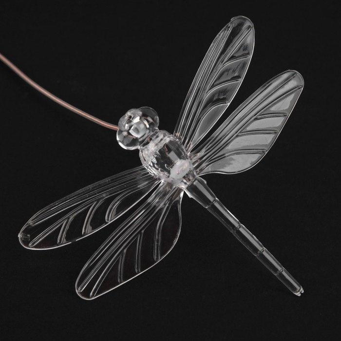 Садовый светильник на солнечной батарее «Стрекозы», 12.5×86×12.5 см, 6 LED, свечение мульти Садовый светильник на солнечной батарее «Стрекозы», 12.5×86×12.5 см, 6 LED, свечение мульти