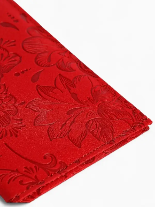 Обложка для паспорта, искусственная кожа, с тиснением, красная