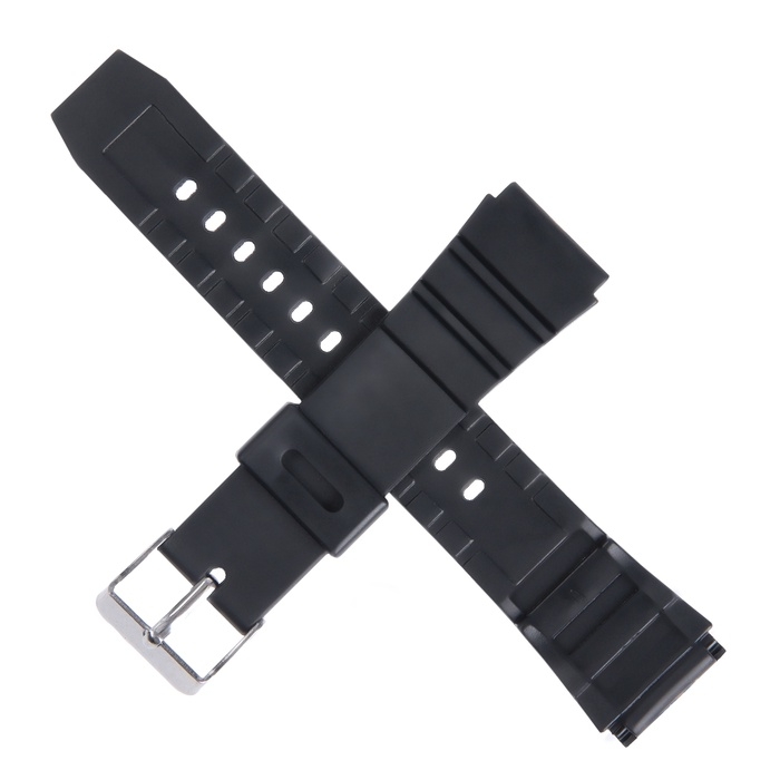 Ремешок для часов 20 мм, силикон, l-22 см, черный Ремешок для часов 20 мм, силикон, l-22 см, черный