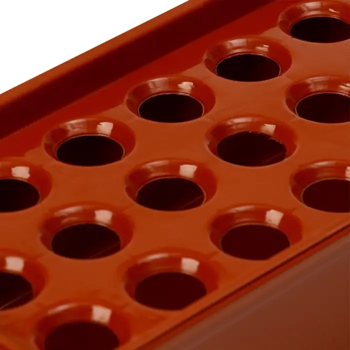 Ящик для выращивания зелёного лука, 40&times;19&times;10 см, 21 лунка, пластик, красный