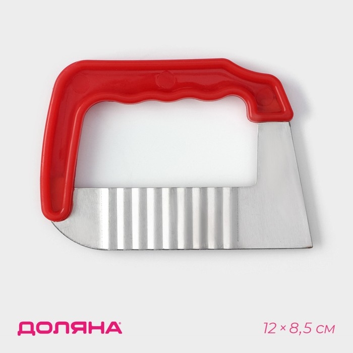 Нож для фигурной резки Доляна «Универсал», 12×8,5 см, цвет красный Нож для фигурной резки Доляна «Универсал», 12×8,5 см, цвет красный