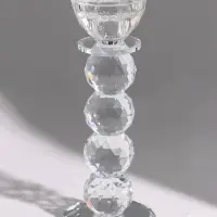 Подсвечник хрустальный &laquo;Кристалл&raquo;, 8&times;8&times;19 см, d=2.2 / 4.2 см
