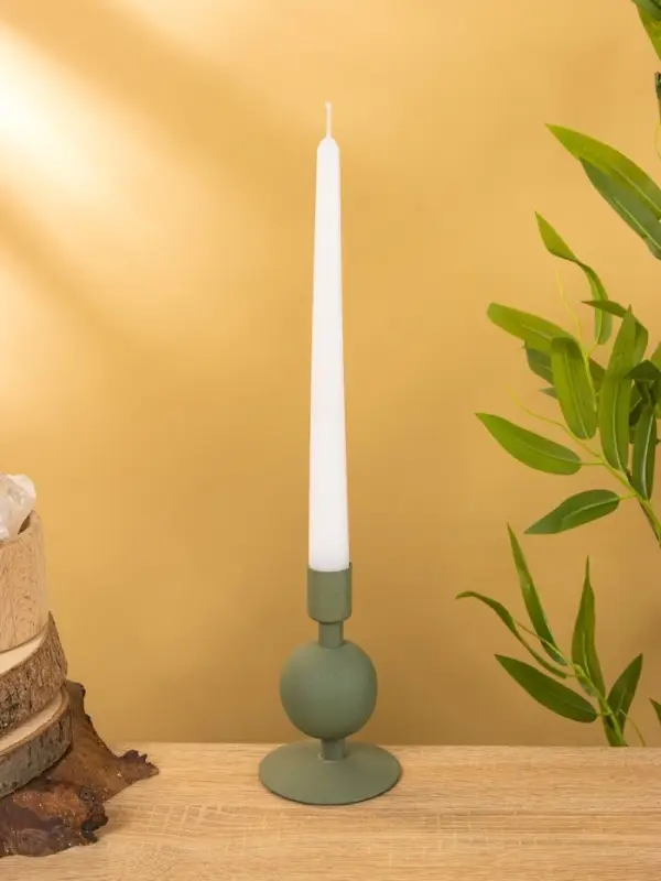 Подсвечник на 1 свечу текстурный "Болотный" с 1 сферой 7,5х7,5х11,5 см